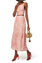 Carnation Tiered Maxi Skirt
