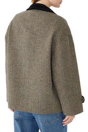 Wool Herringbone Coat