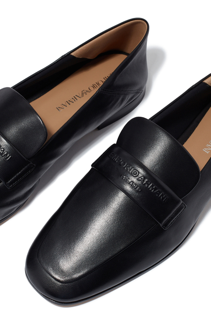 Buy Emporio Armani Nappa Leather Loafers for Womens | Bloomingdale's UAE