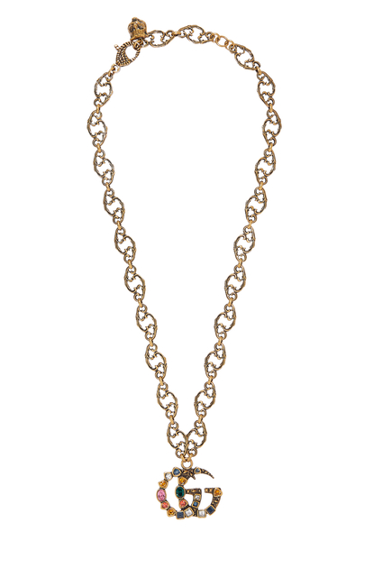Double G Crystal Necklace