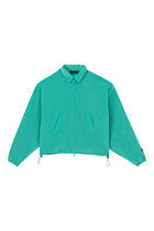 Crinkle Nylon Shell Bomber Jacket