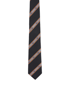 Interlocking G Stripe Silk Jacquard Tie
