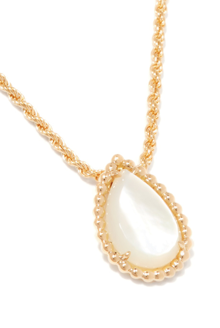 Serpent Bohème S Motif Pendant, Set with a White Mother-of-Pearl
