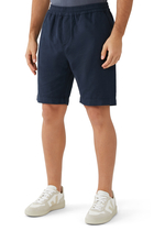 Drawstring Cotton-Linen Shorts