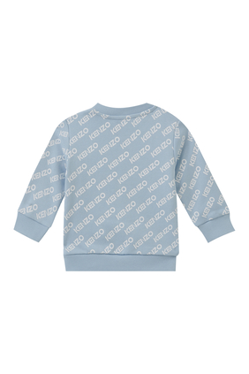 Kids Monogram Print Sweatshirt