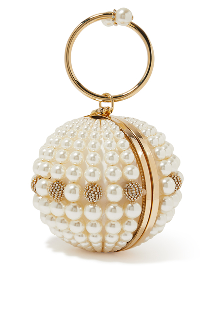 Billie Bucaneve Faux Pearl-Embellished Handbag