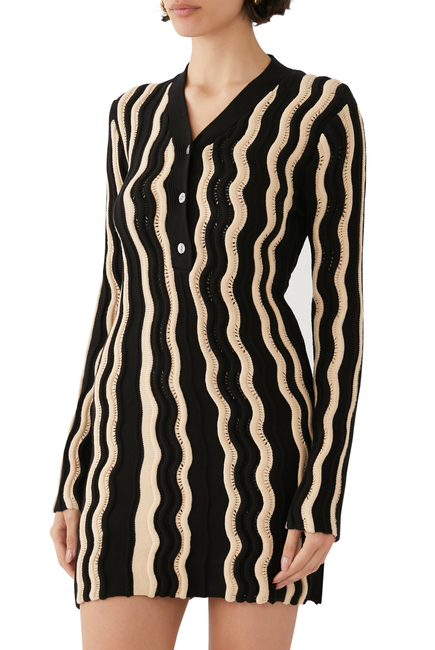 Hera Knit Wave Mini Dress