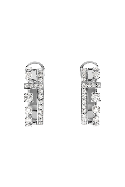 Avenues 18k White Gold & Diamonds Post Earrings