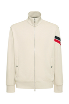 Tricolour Trim Zip-Up Sweatshirt