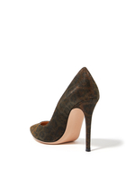 Gianvito 105 Leopard Print Lame Pumps