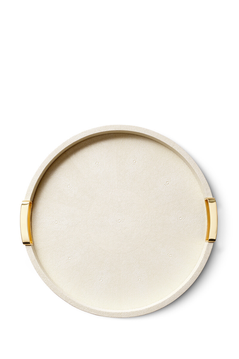 Buy Aerin Carina Shagreen Small Round Tray Home For Aed 1995 00 Ramadan Offers Bloomingdale S Uae