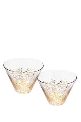 Sara Miller Set of 2 Glass Bowls