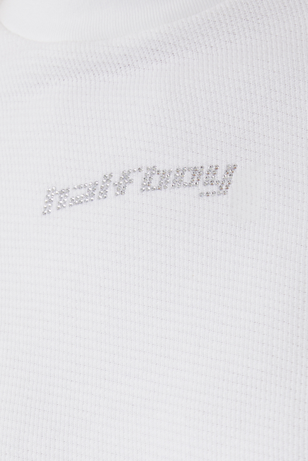 Cropped Logo-Print Sweatshirt