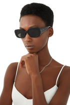 Bold 3 Dots Rectangular Sunglasses