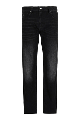 Brown Yours skinny super ripped jeans in black T by Alexander Wang