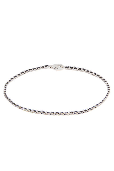 Braided Chain Bracelet in Sterling Silver