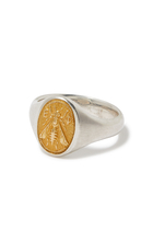 Petrvs® Bee Pinky Ring, 18k Yellow Gold & Sterling Silver