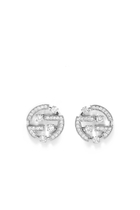Avenues Stud Earrings, 18k White Gold with Diamonds