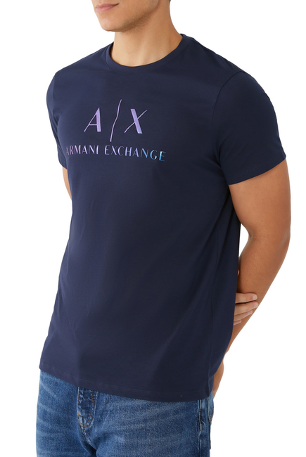 AX Logo Print T-Shirt