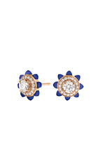 Tip-Top Earrings, 18k Rose Gold, Lapis Lazuli & Diamonds