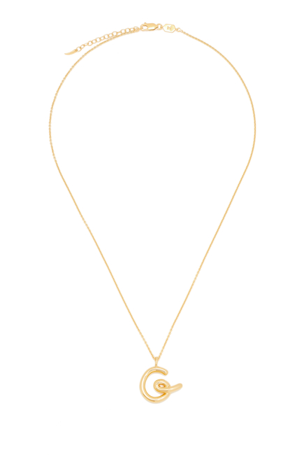 G Initial Pendant Necklace, 18K Gold-Plated Sterling Silver