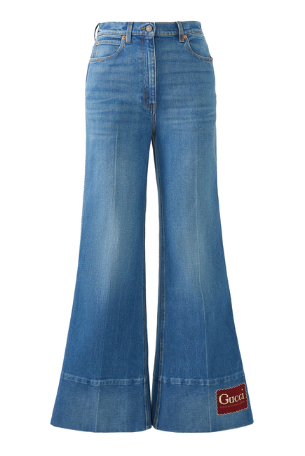 Washed Flare Jeans