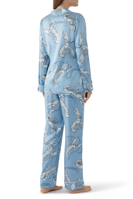 Lila Poseidon Lobster Pajama Set