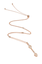 Cleo Long Chain Full Diamond Drop Pendant Necklace