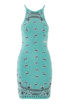 Bandana Print Knit Mini Dress