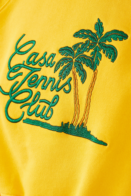 Casa Tennis Club Embroidered Crop Sweatshirt