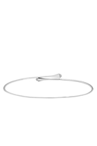 Cleo Slim Slip-On Necklace, 18K White Gold & Diamond