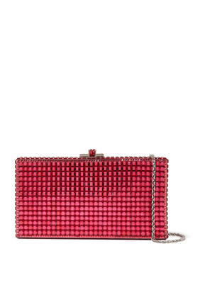 Judith Leiber Bow Just For You Crystal-embellished Clutch Bag in Red