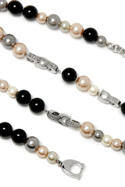 Mixed Pearl Toggle Necklace