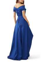 Off Shoulder Stretch Gazar Gown