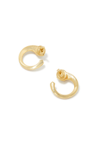 Cleo Venus Stud Earrings, 18k Yellow Gold with White Agate & Diamonds