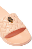 Meena Eagle Faux-Leather Slides