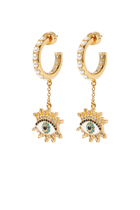 Evil Eye Huggies Earring