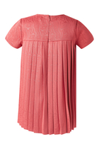 Kids Monogram Pleated Dress