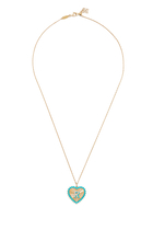 Heart Letter Necklace, 18k Yellow Gold & Diamond