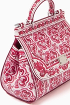 Kids Sicily Mini Majolica Leather Crossbody Bag