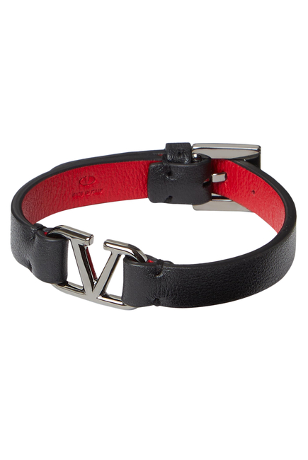   VLogo Leather Bracelet