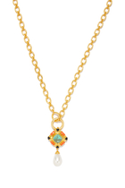 Emilia Chain Necklace, 24K Gold-Plated Brass & Pearl