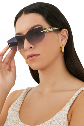 Fendigraphy Rectangular Sunglasses