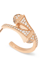 Cleo Open Hoop Earrings, 18k Pink Gold & Diamonds