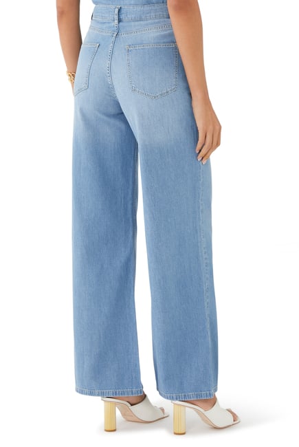 Mid-Rise Wide-Leg Jeans