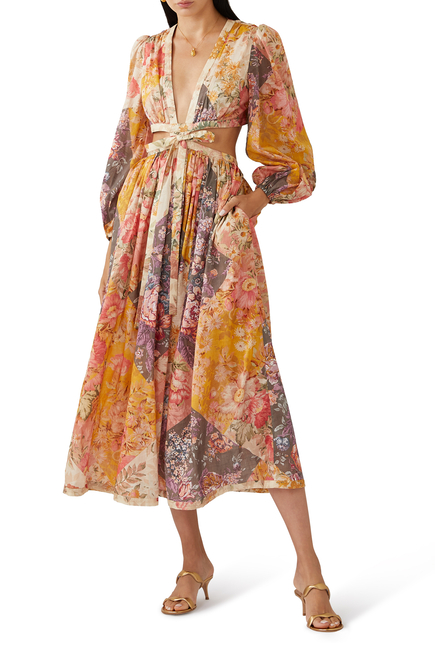 Pattie Patchwork Midi Dress