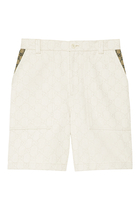GG Cotton Jacquard Bermuda Shorts