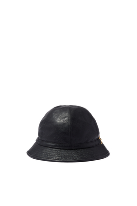 Leather Cloche Hat
