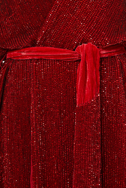 Gabrielle Glitter Wrap Dress