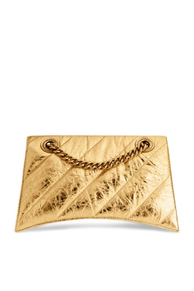 Crush Metallized Quilted Small Chain Shoulder Bag